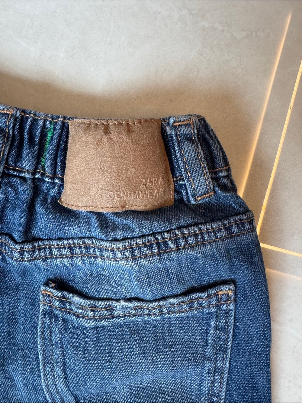 Zara Kids Dark Blue Distressed Denim Jeans - Picture 5 of 5